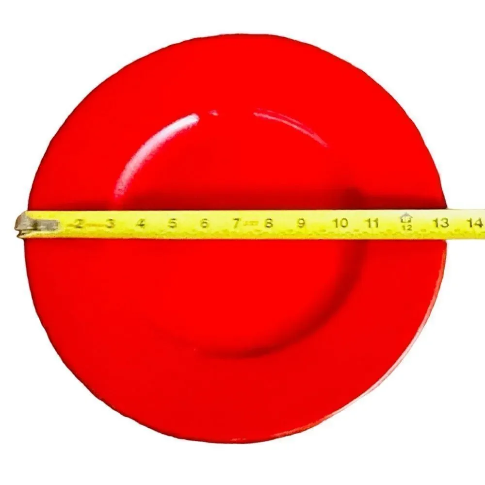 Pier 1 Platter Large 13” Red Serving Made in Spain Discontinued Piece